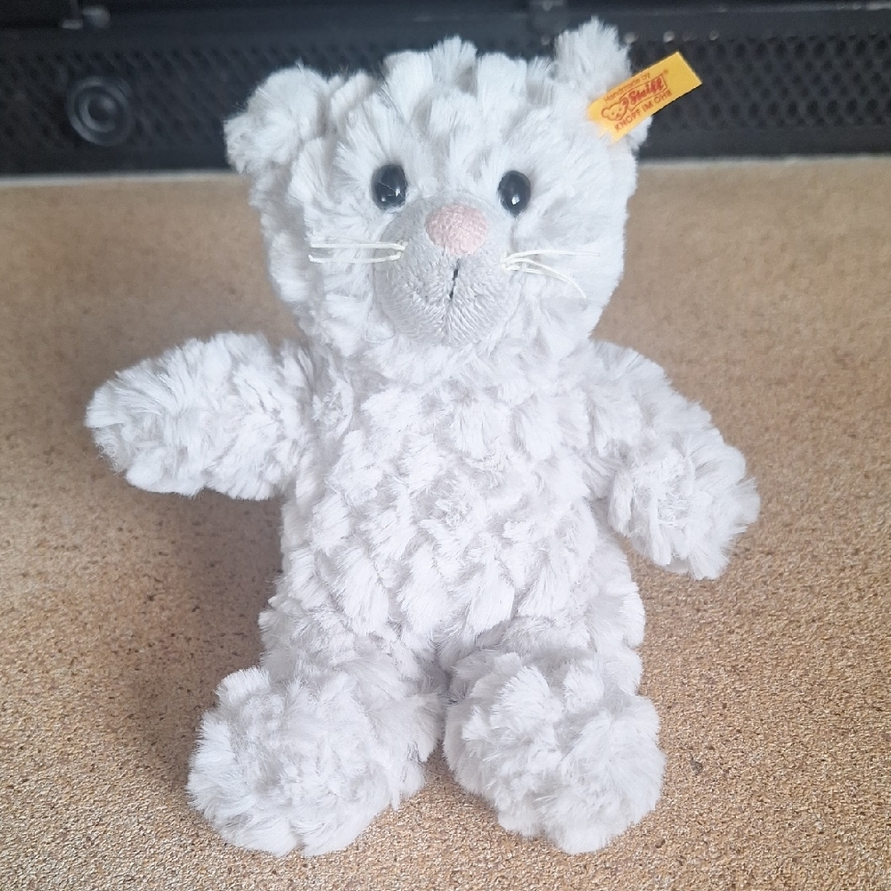Steiff Whiskers Katze 18 Hellgrau 099274 NWT
